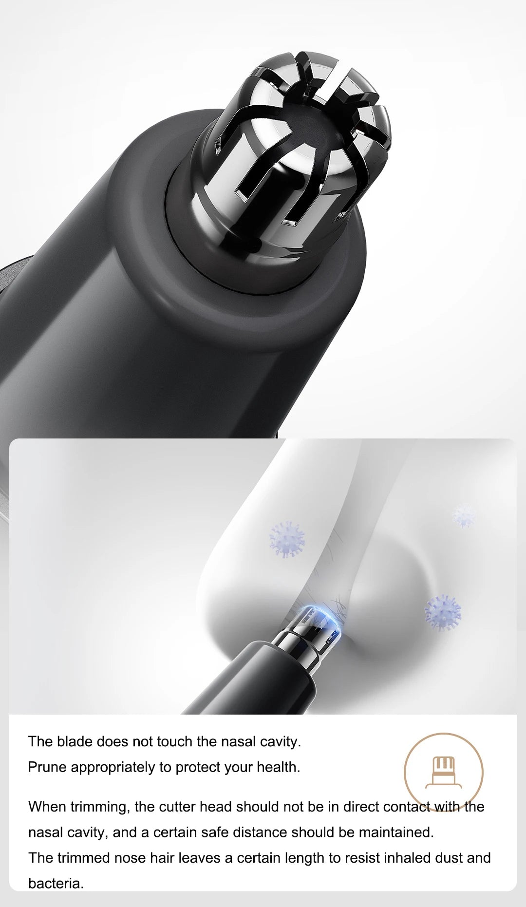 2023 NEW XIAOMI Mijia Electric Nose Hair Trimmer Portable Nose Ears Hair Eyebrow Trimmer for Men Rechargeable Painless Clipper