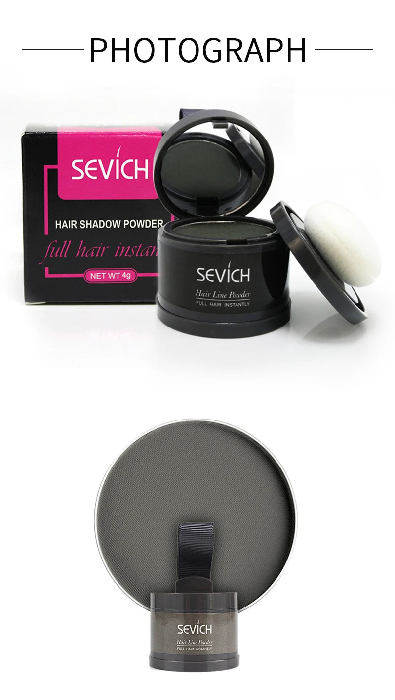 Sevich Hairline Powder 4g Hairline Shadow Powder Makeup Hair Concealer Natural Cover Unisex Hair Loss Product