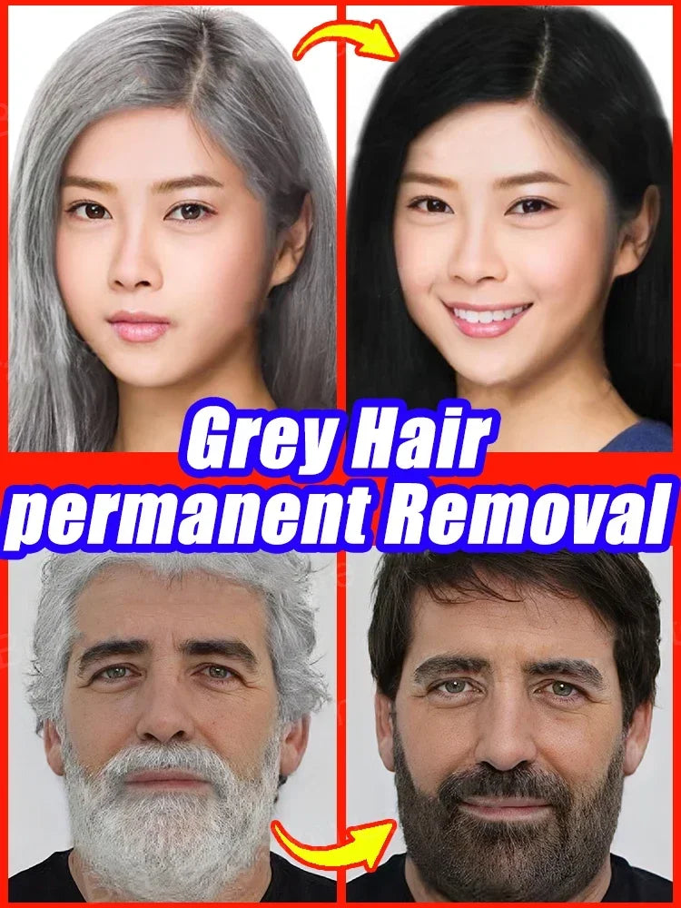 Turn white hair into black hair, remove gray hair in 7 days and restore natural and healthy hair color