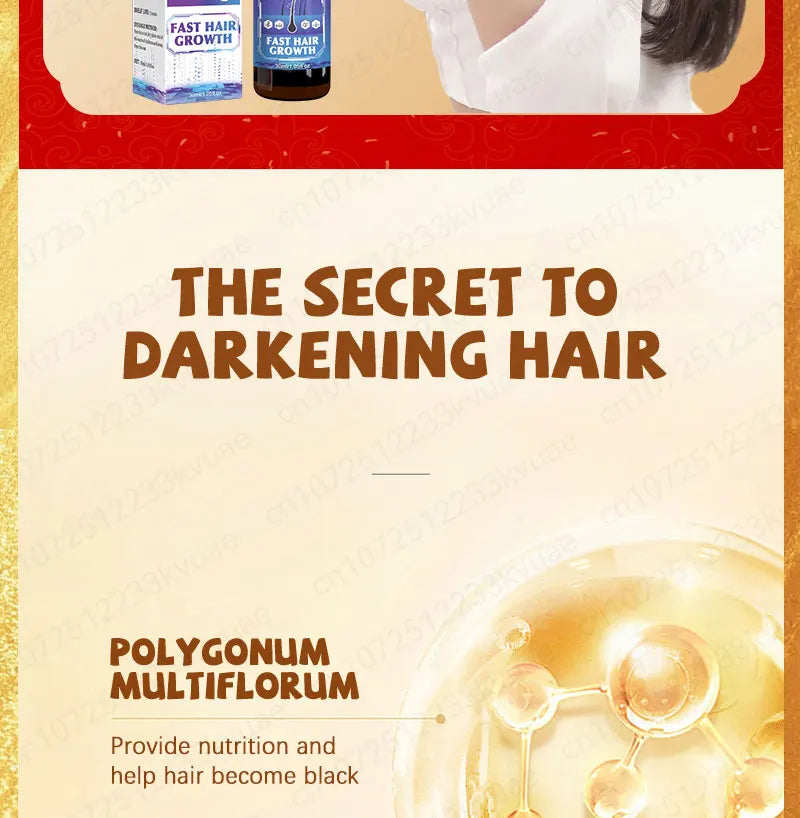 Turn white hair into black hair, remove gray hair in 7 days and restore natural and healthy hair color