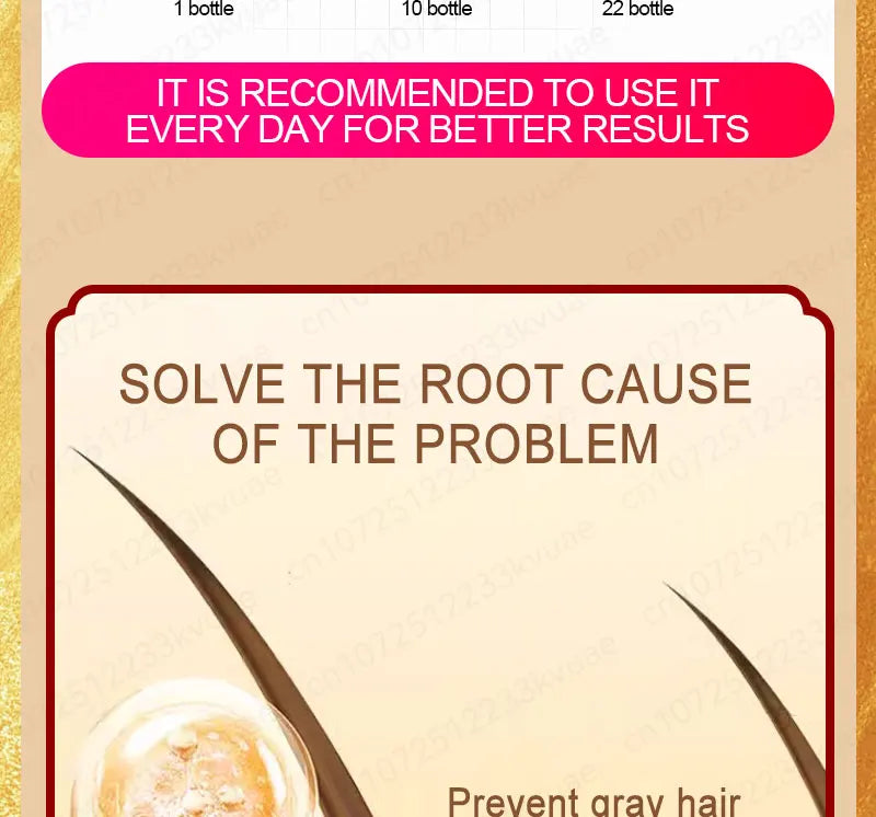 Turn white hair into black hair, remove gray hair in 7 days and restore natural and healthy hair color