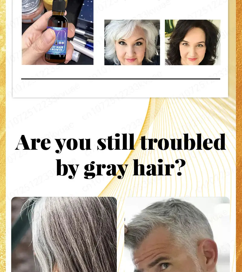 Turn white hair into black hair, remove gray hair in 7 days and restore natural and healthy hair color